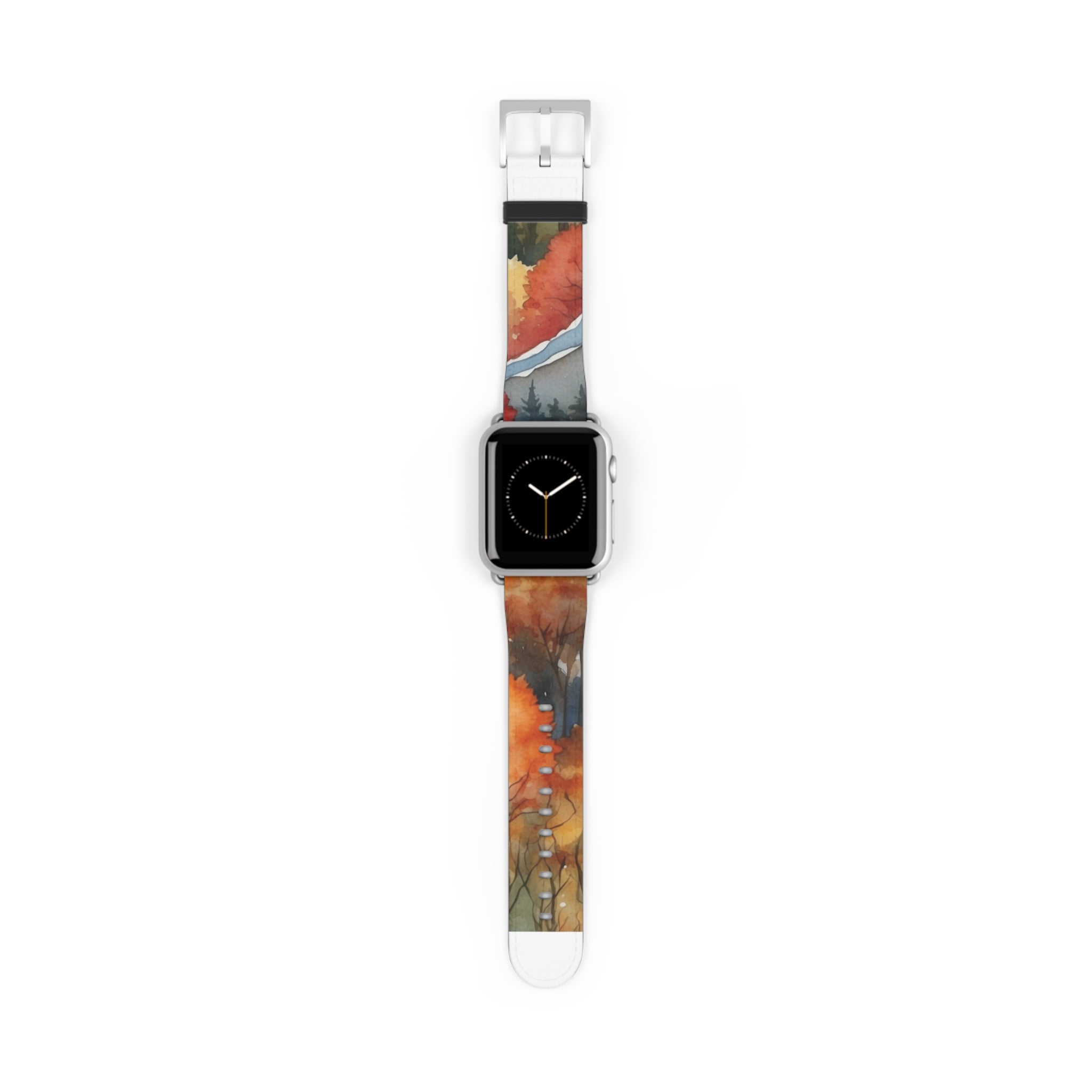 Snowcapped Ember Mountains - Watch Band