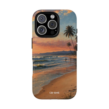 Golden Waves Embrace - iPhone Case