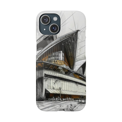 Architectural Curves in Line Formation iPhone 15 - Slim Phone Case