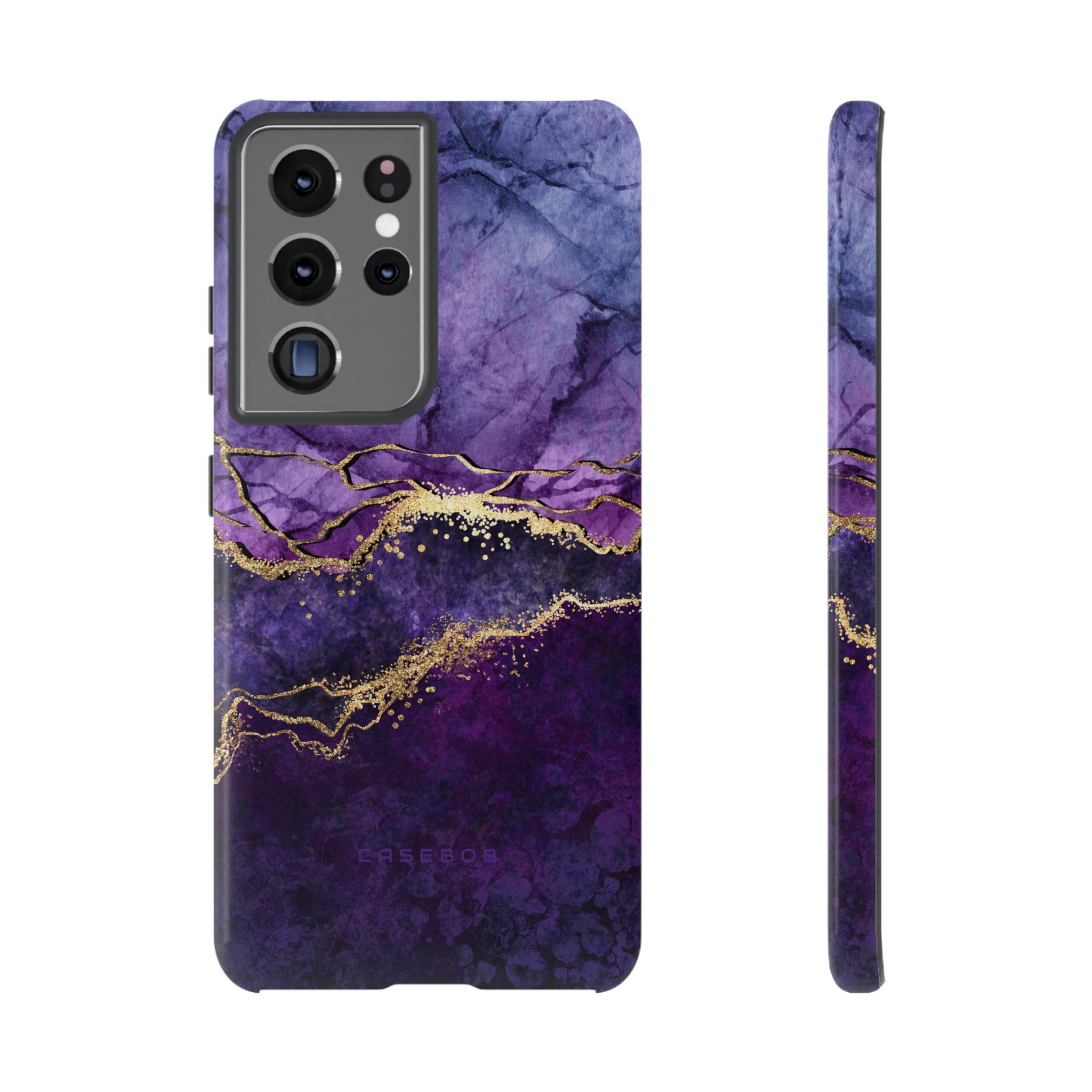 Purple Blue Marble - Protective Phone Case