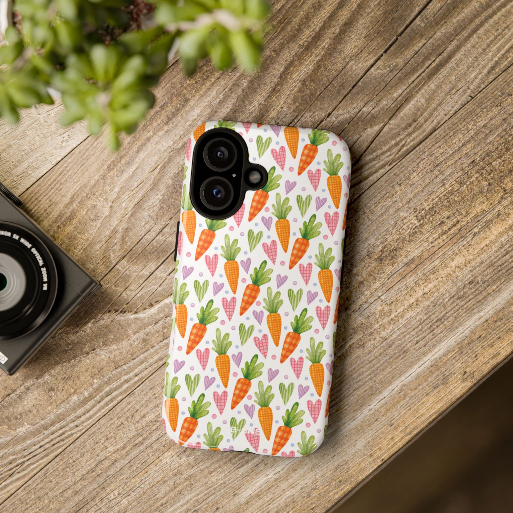 Carrots Embrace Hearts - iPhone Case