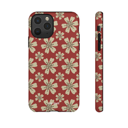 Retro Red Florals - iPhone Case