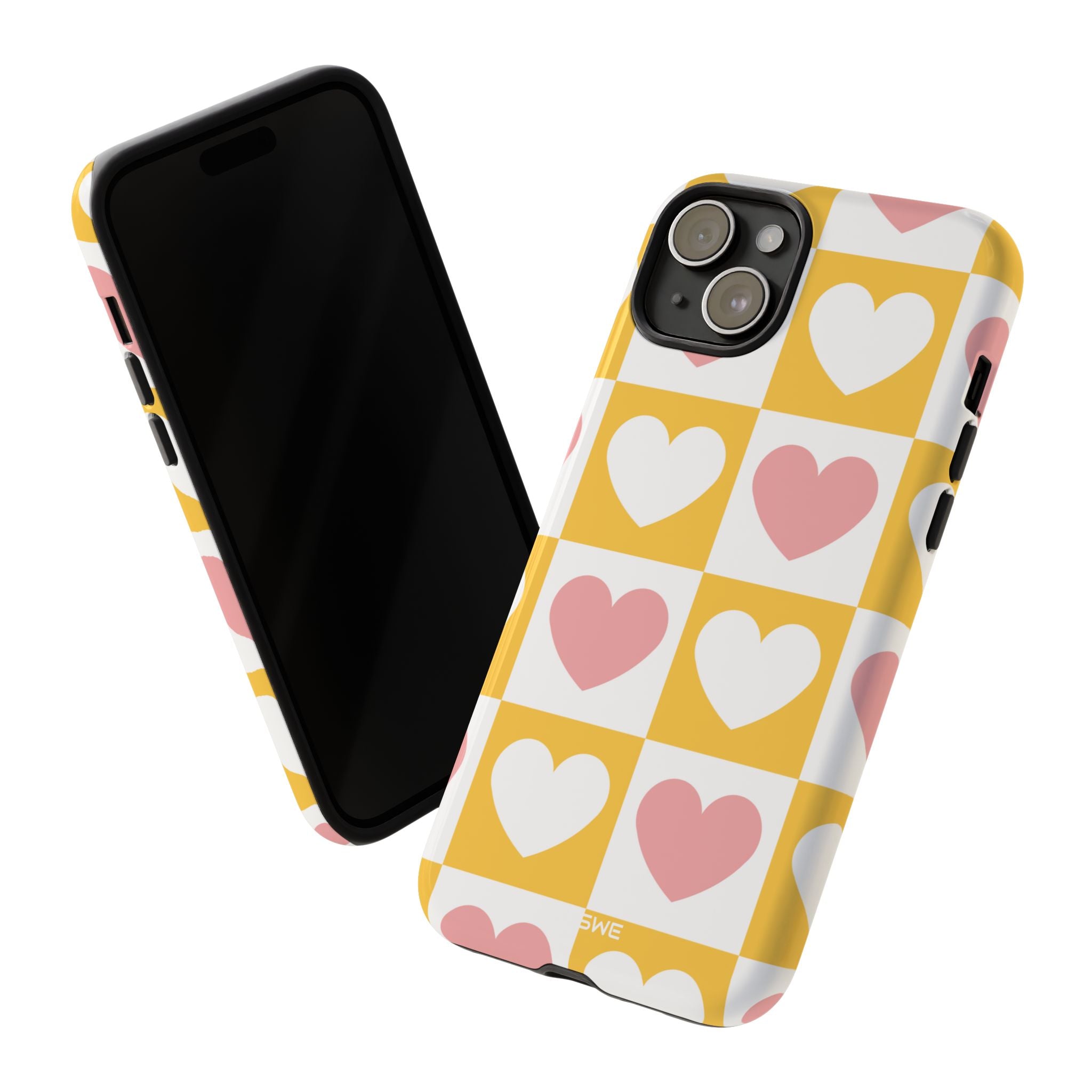 Heart Grid Harmony - iPhone Case