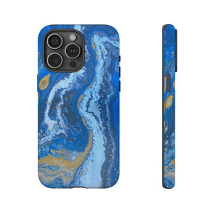 Acrylic Blue Gold - Protective Phone Case