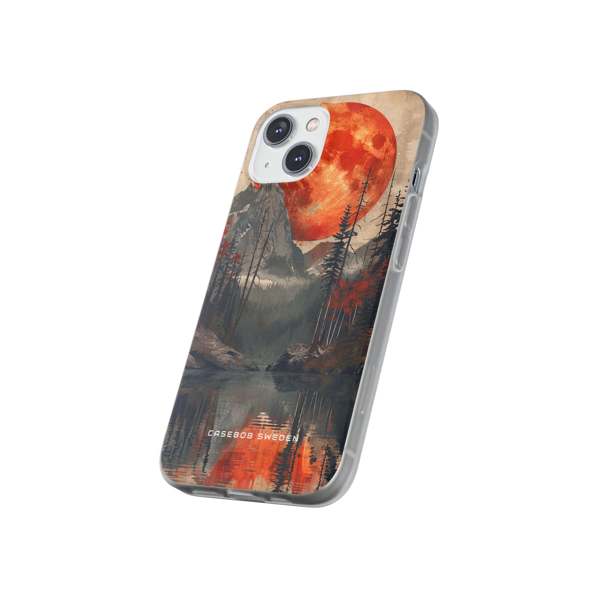 Celestial Glow Over Reflective Landscape iPhone 14 - Flexi Phone Case