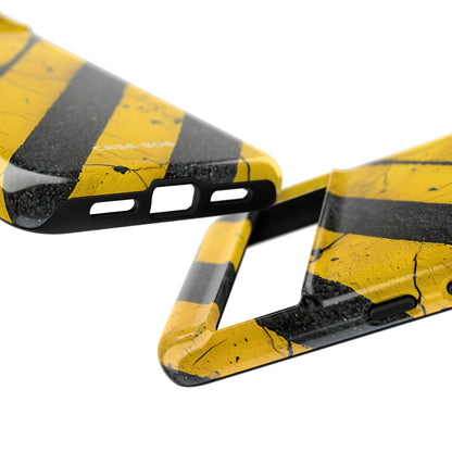 Yellow Stripe Distress Google Pixel 8 Pro Case - Tough