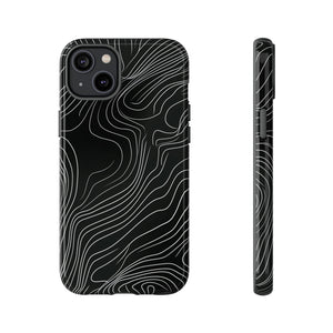 Mancho Grey Lines Abstract Case - Protective Phone Case