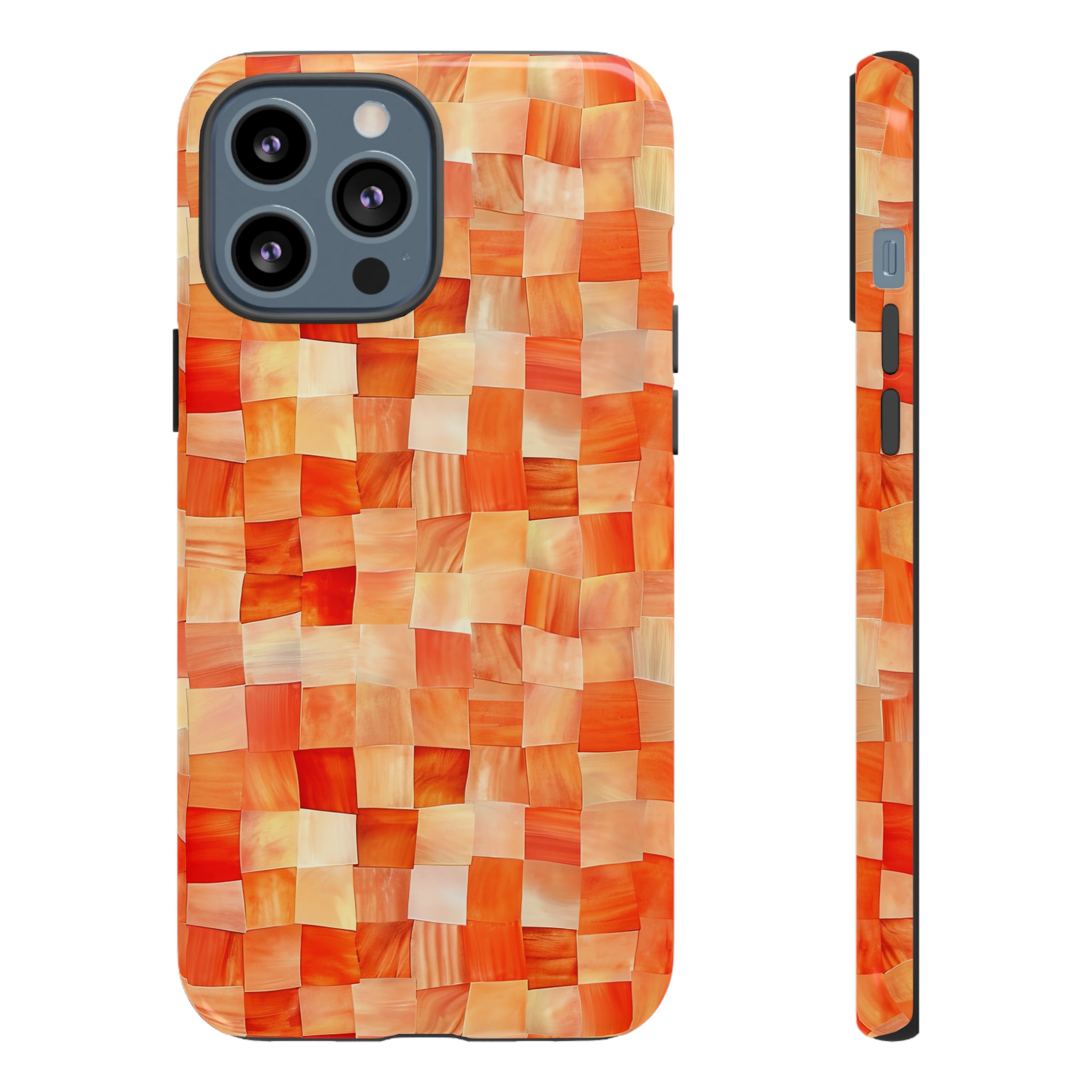 Orange Blaze: Square Gradient - Protective Phone Case