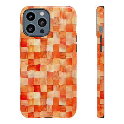 Orange Blaze: Square Gradient - Protective Phone Case