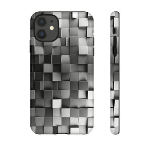 Monochrome Square Gradient - Protective Phone Case