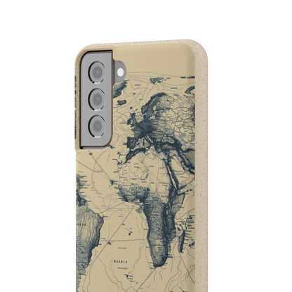 Vintage World Map | Biodegradable Phone Case