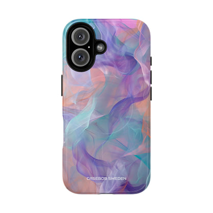 Dreamy Teal Flow - Tough + MagSafe® iPhone 16 Phone Case