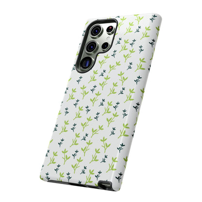 White Flower Pattern - Protective Phone Case