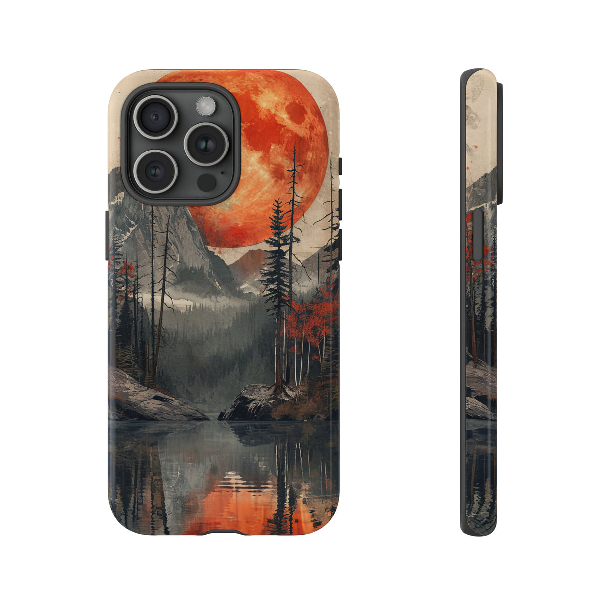 Abstract Wilderness Wonders: A Geometric Journey - Protective Phone Case