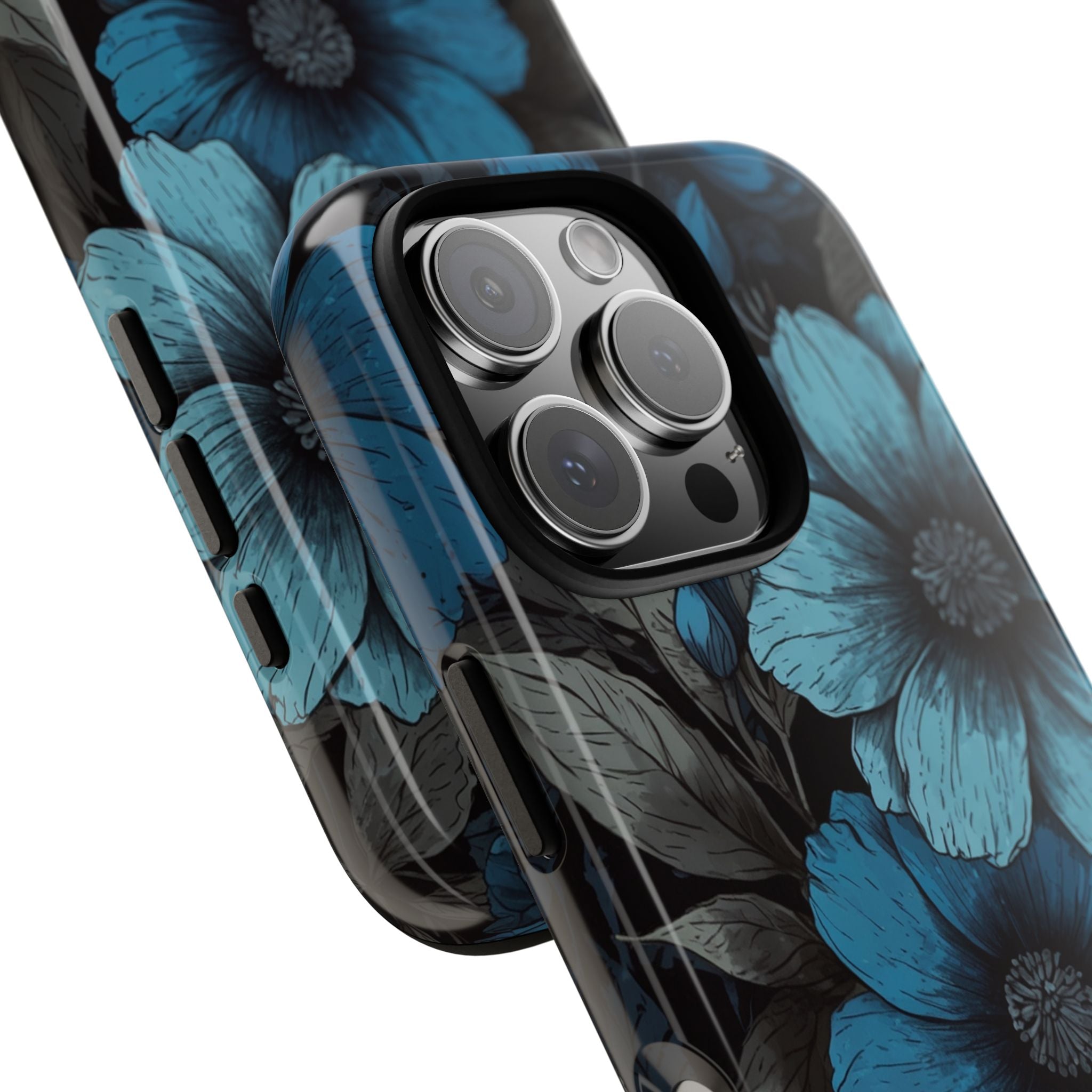 Blue Bloom iPhone 16 Pro Case - Tough