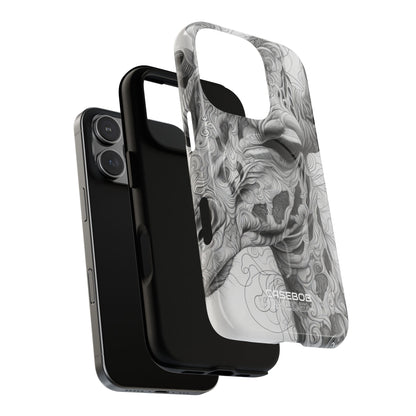 Swirling Giraffe Art iPhone 16 - Tough+