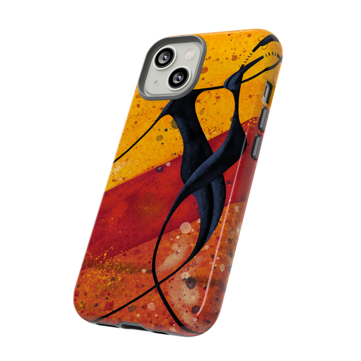 Oil painting - African couple dance - Protective Phone Case