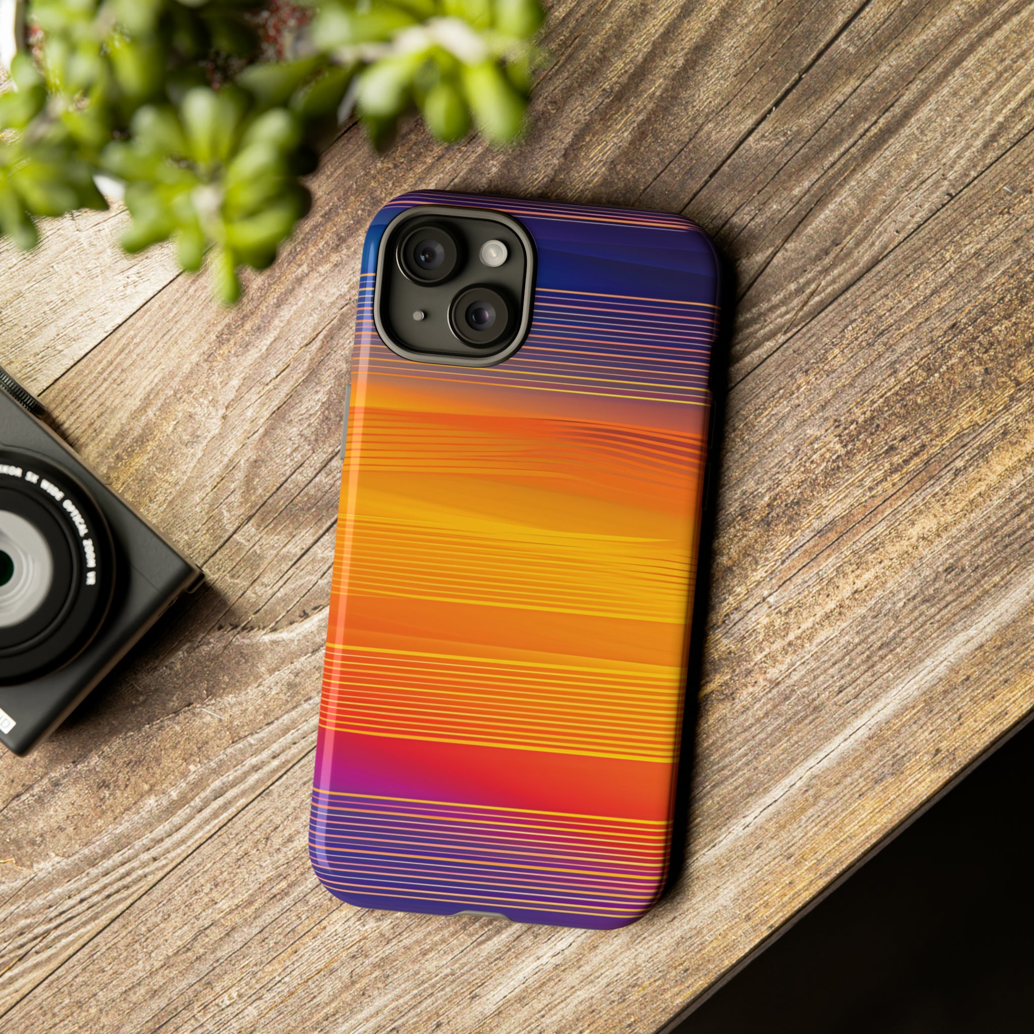 Orange Fusion: Data Artistry - Protective Phone Case