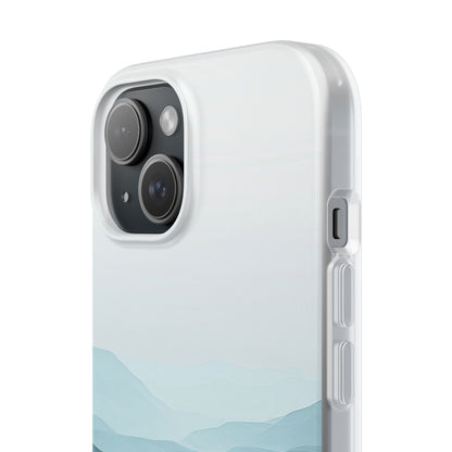 Teal Mist Mountains iPhone 15 Case - Soft