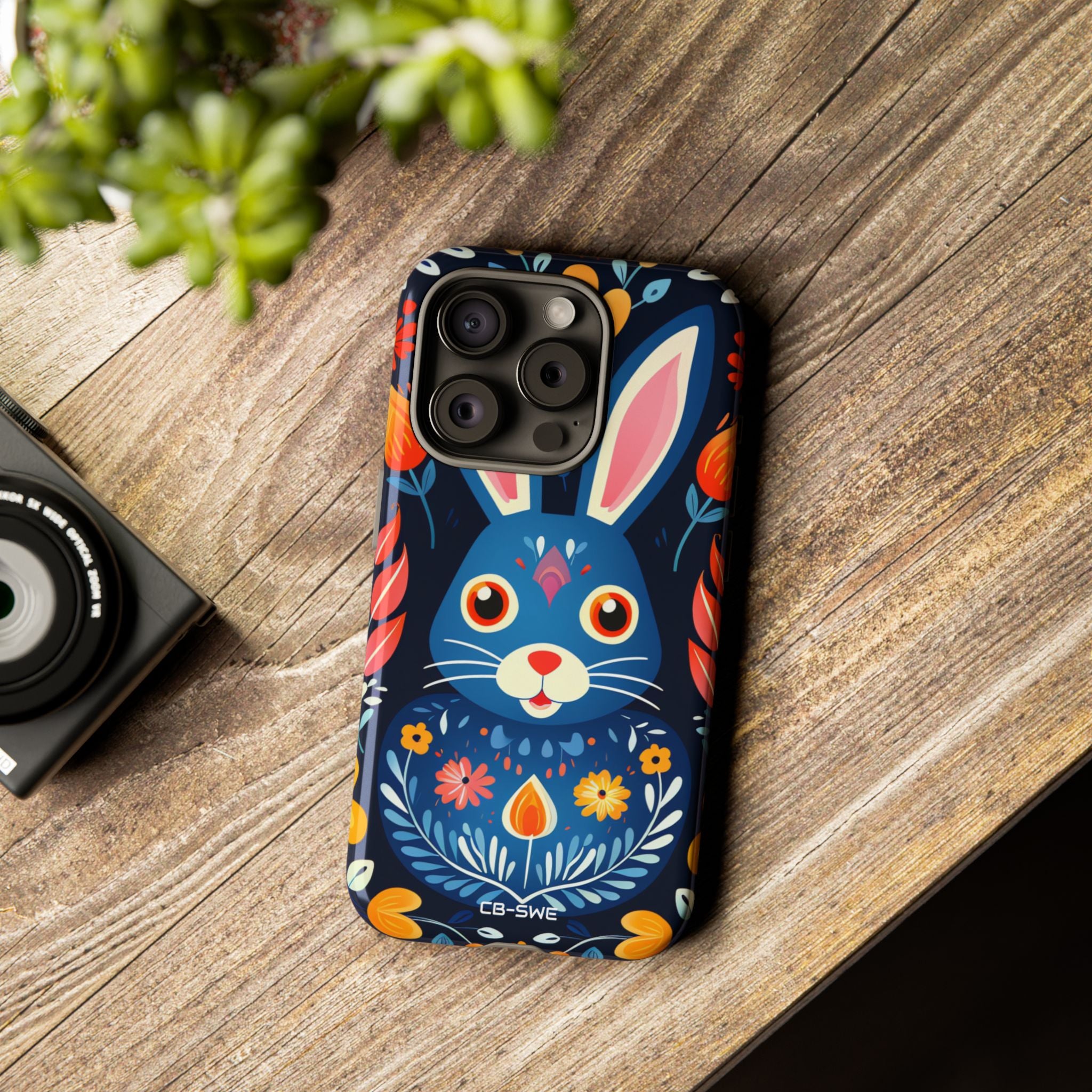 Bunny Jumps Joyfully - iPhone Case