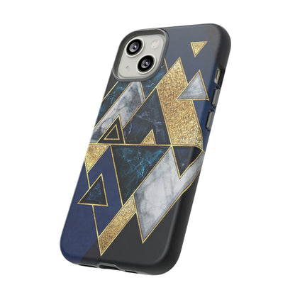 Dark Blue Geometric - Protective Phone Case