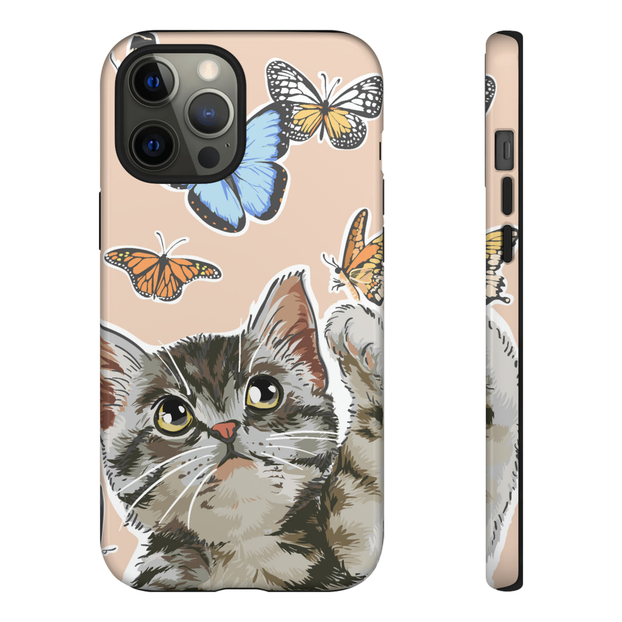 Cute Cat Butterflies - Protective Phone Case