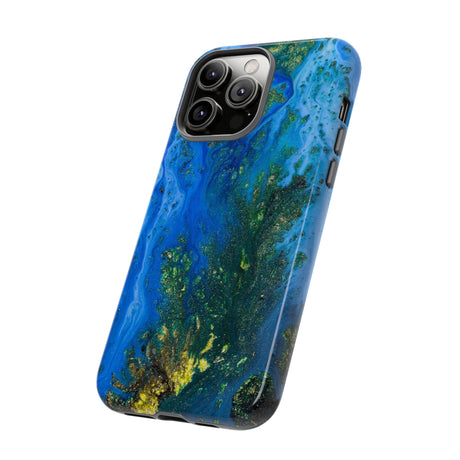 Blue Globe Ink Art iPhone Case (Protective) Phone Case