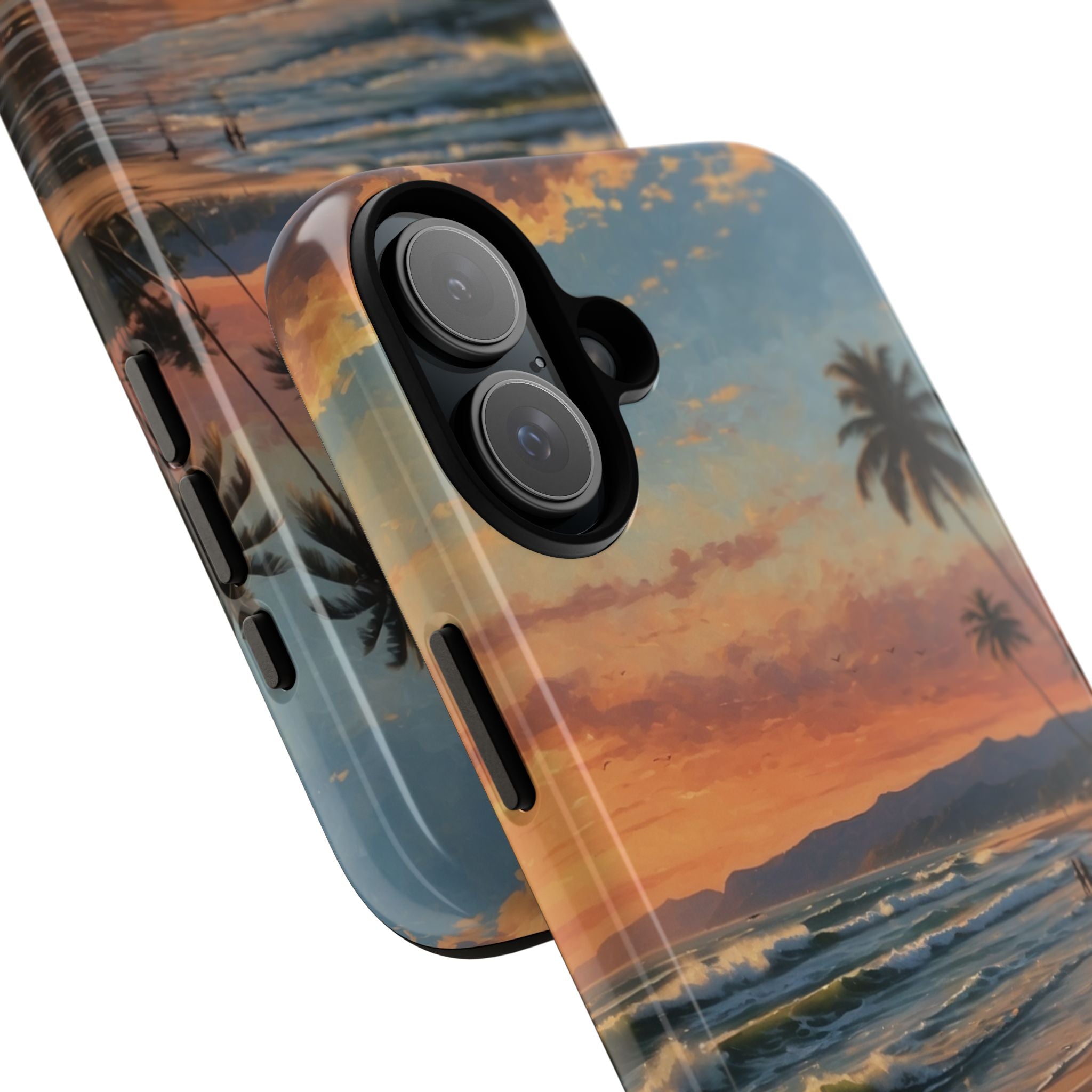 Golden Waves Embrace - iPhone Case