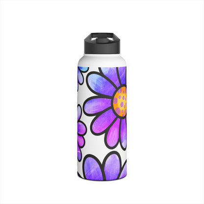 Polka Dot Blossoms - Rustfrit Stål Vandflaske
