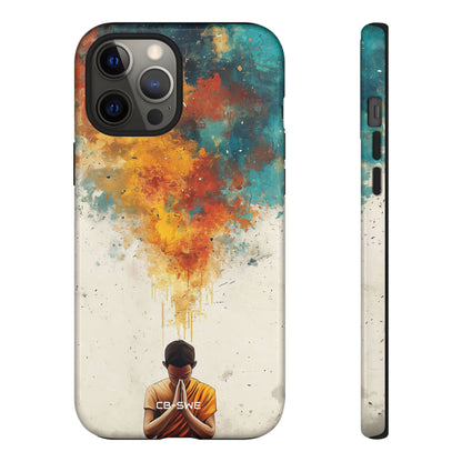 Monk Embracing Enlightenment - iPhone Case
