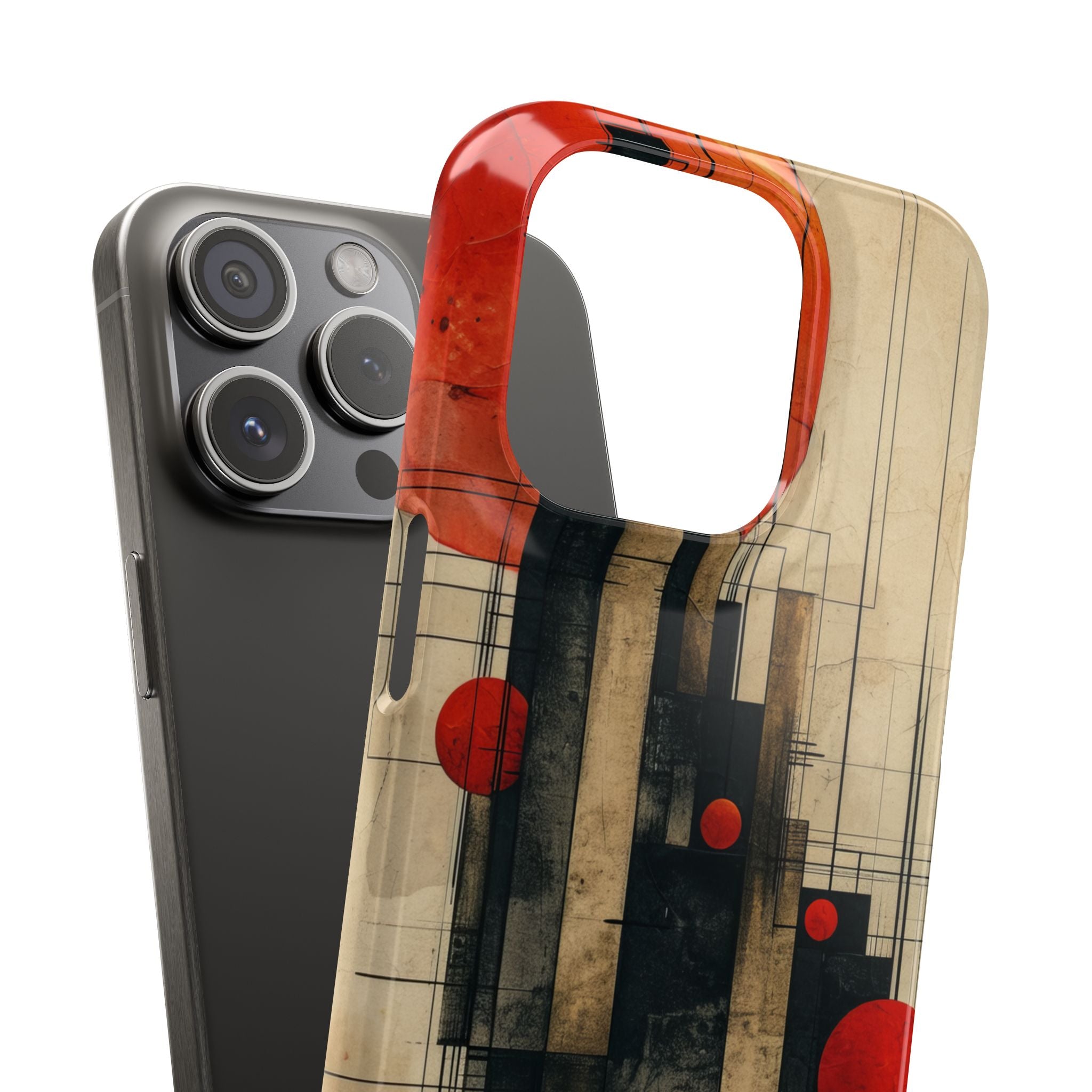 Vintage Geometric Harmony iPhone 15 - Slim Phone Case