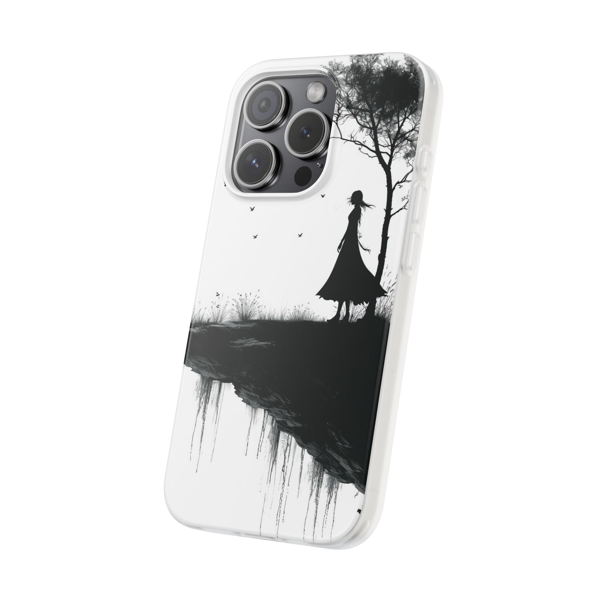 Cliffside Silhouette iPhone 15 Pro Case - Soft