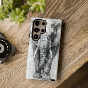 Geometric Elegance: Elephant Reimagined - For Samsung S24