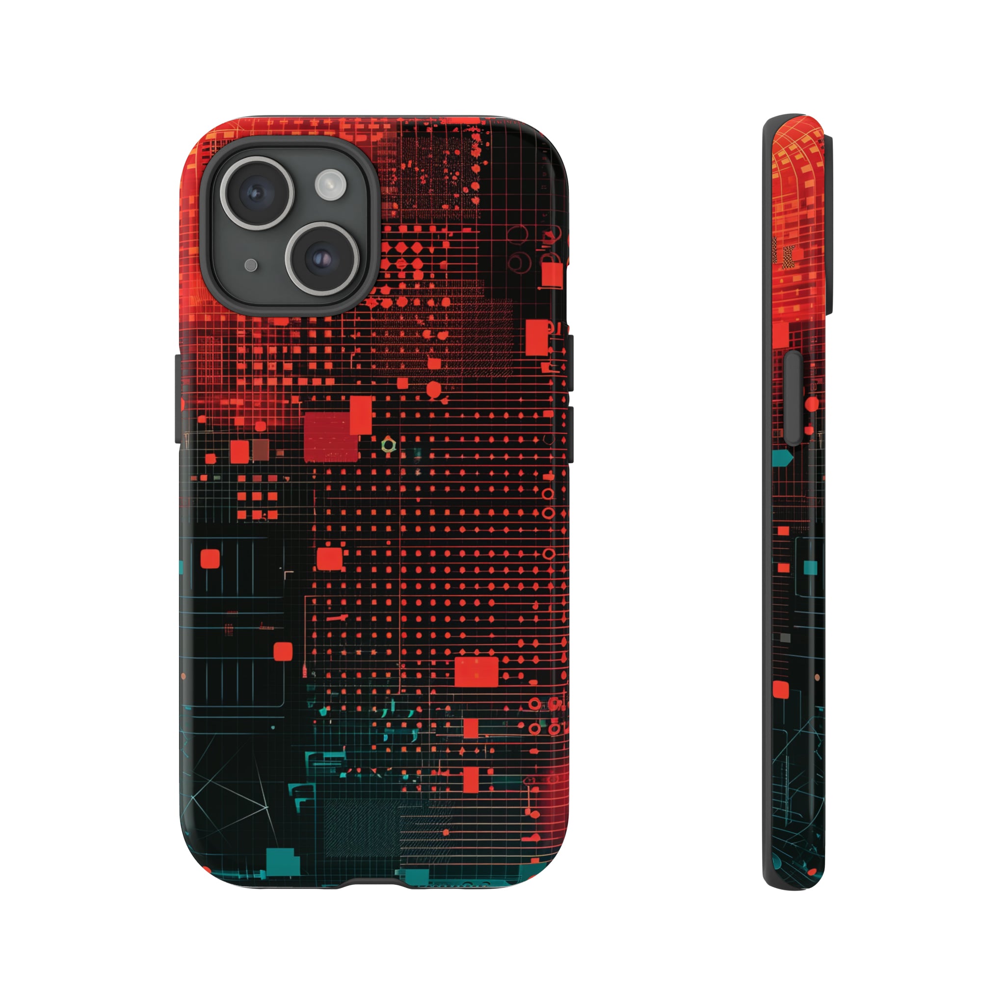 Secure Spectrum: Digital Gradient - Protective Phone Case