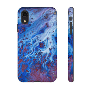 Ice Blue River Ink Art iPhone Case (Protective) iPhone XR Matte Phone Case