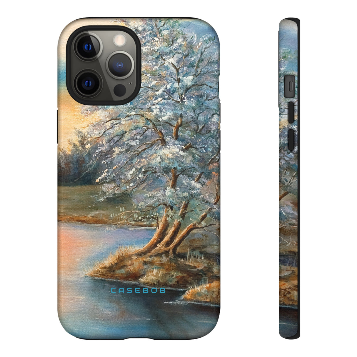 Winterday lake - Protective Phone Case