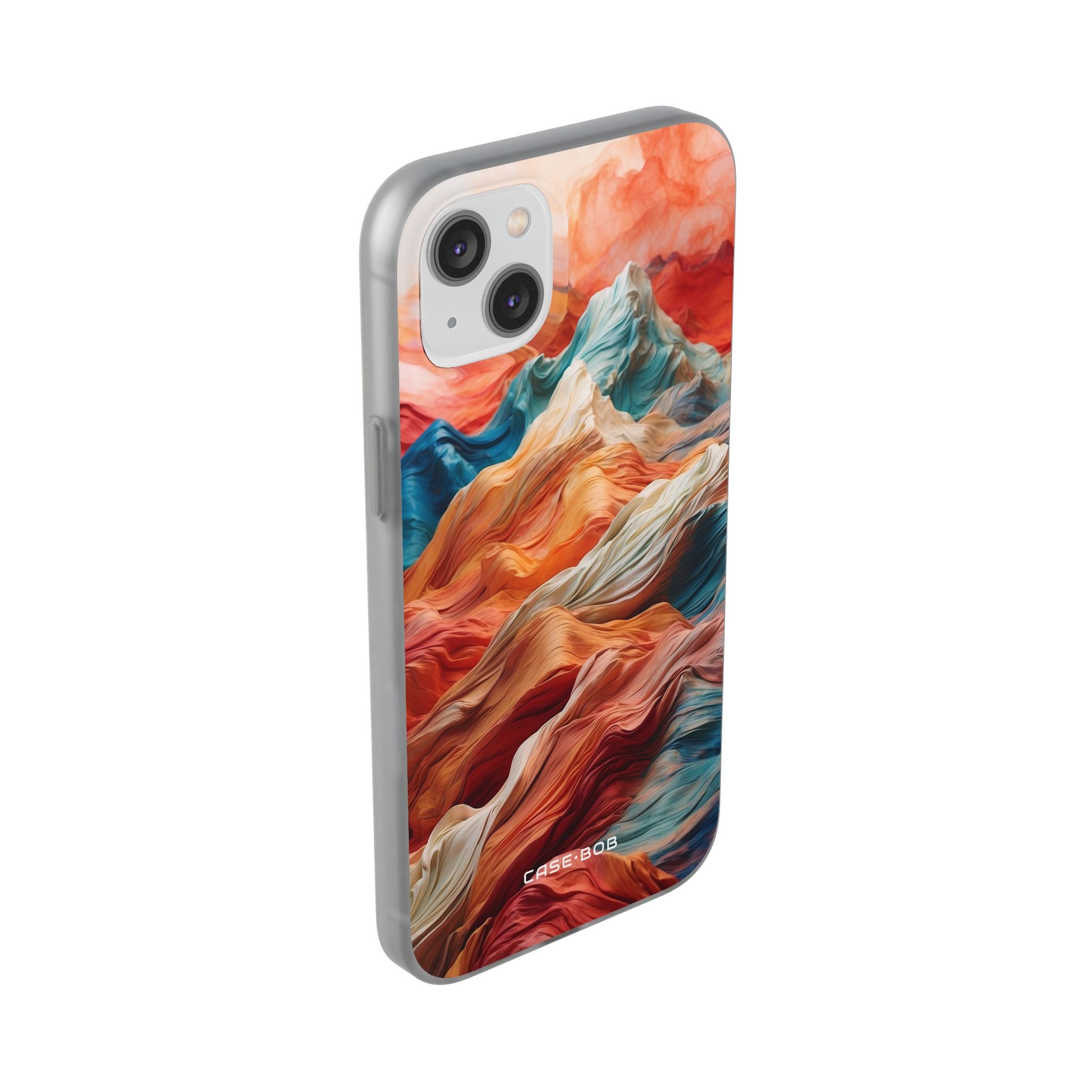 Fabric Peaks Cream iPhone 14 Plus Case - Soft