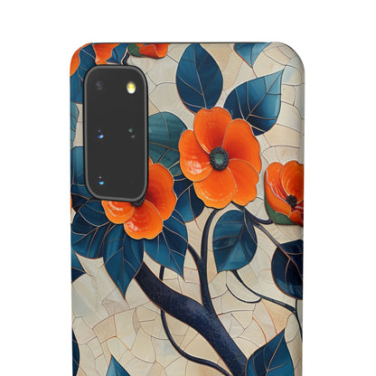 Orange Blossoms Mosaic Harmony Samsung S20 - Slim Phone Case