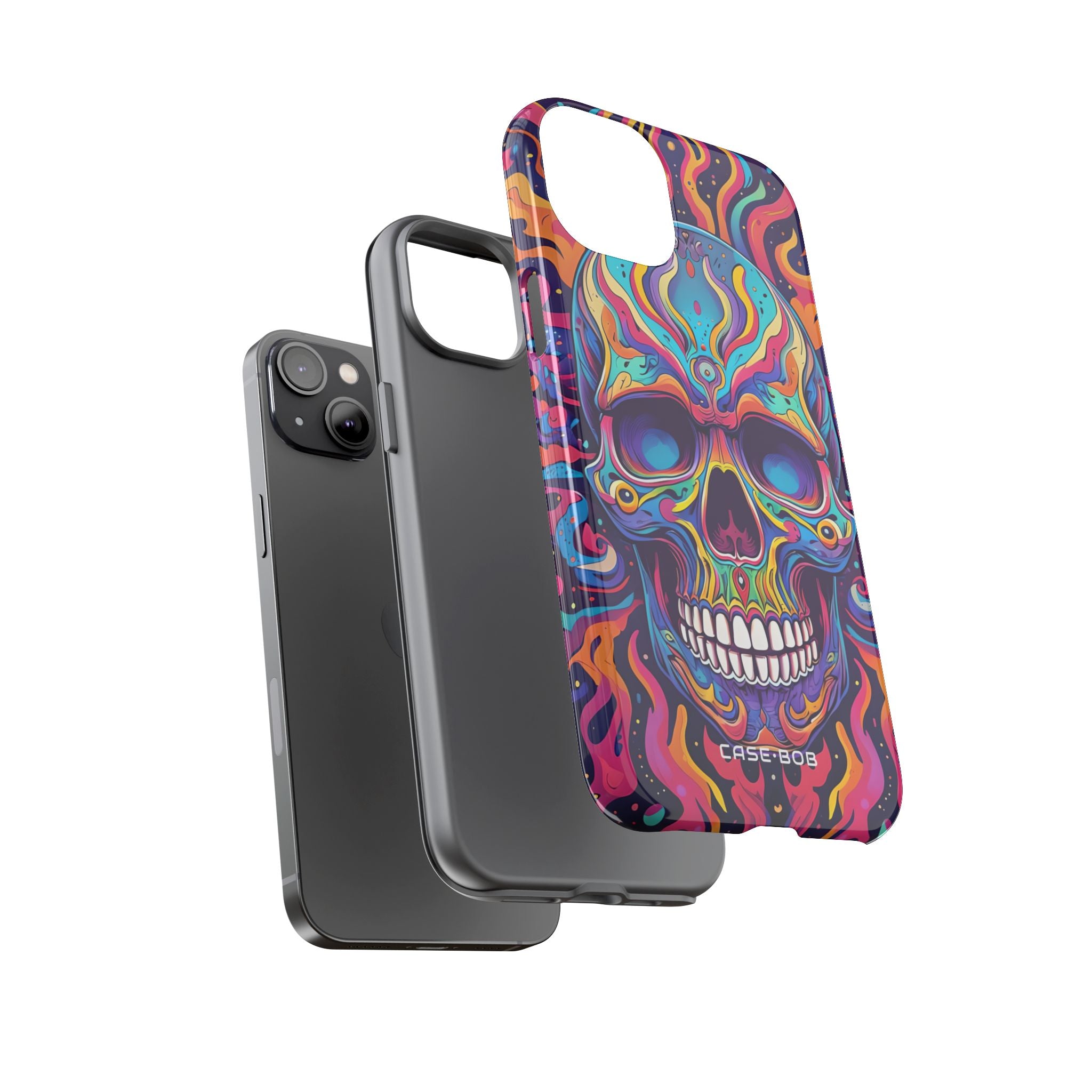 Flaming Skull iPhone 14 Plus Case - Tough