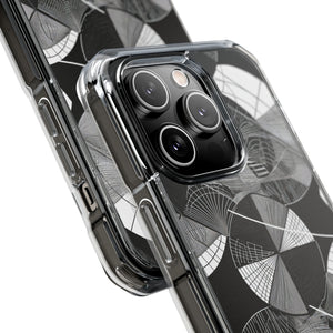 Geometrische Eleganz – Handyhülle für iPhone (Clear Impact – Magnetisch)