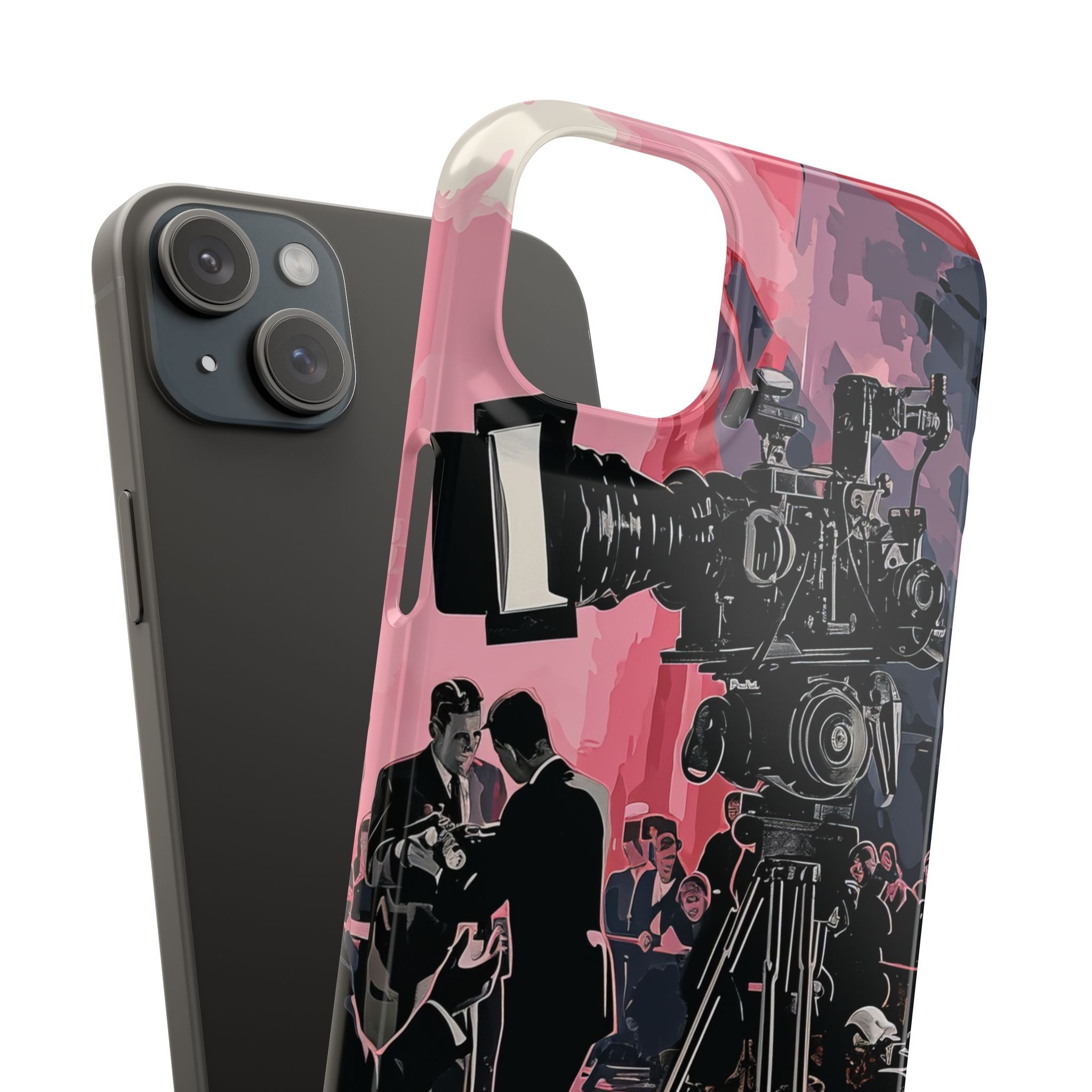 Retro Cinematic Spotlight iPhone 15 - Slim Phone Case