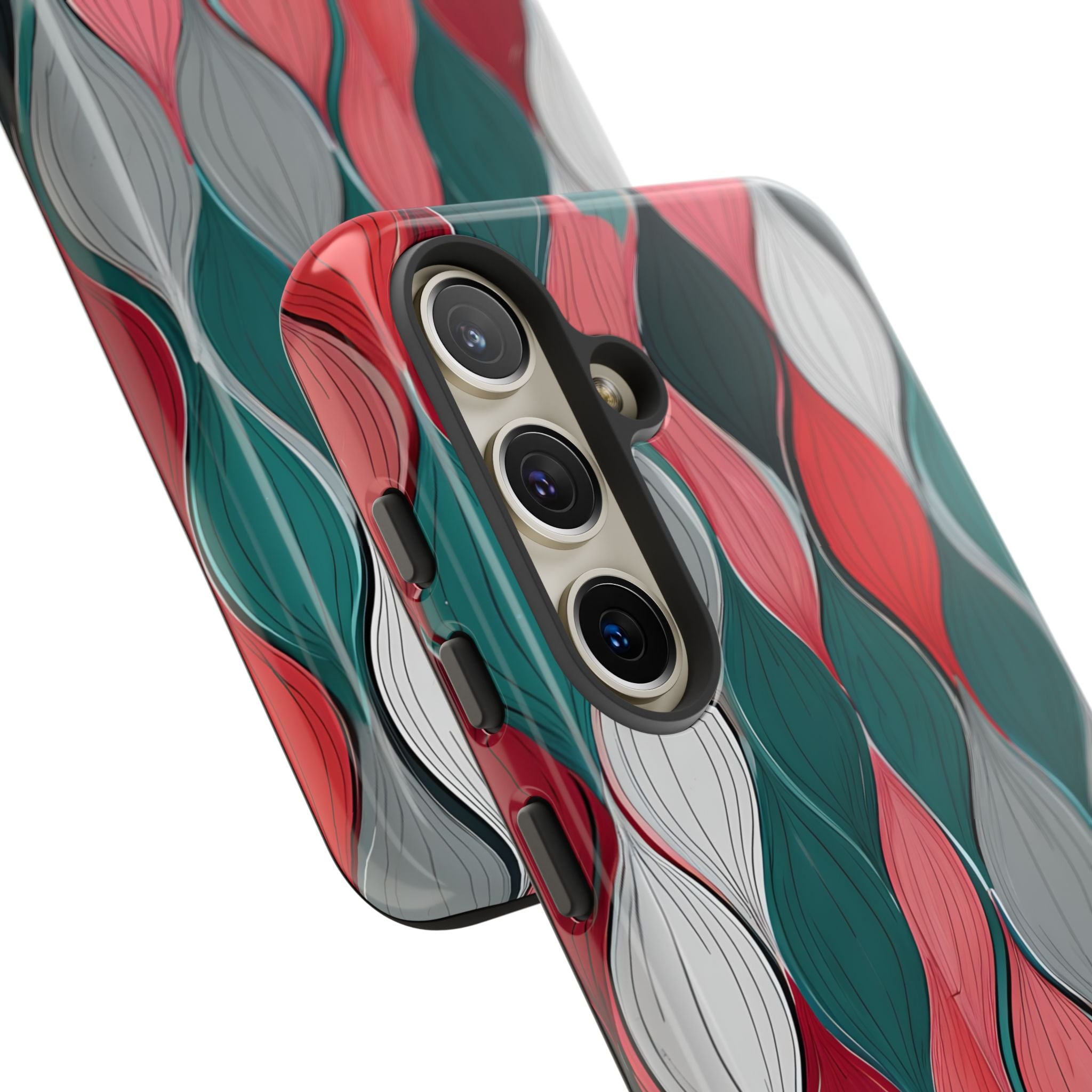 Leaf Cascade Teal Samsung S24 Case - Tough