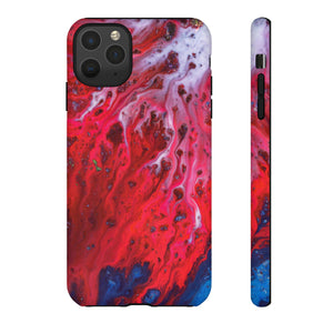 Bright Red Ink Art iPhone Case (Protective) iPhone 11 Pro Max Matte Phone Case