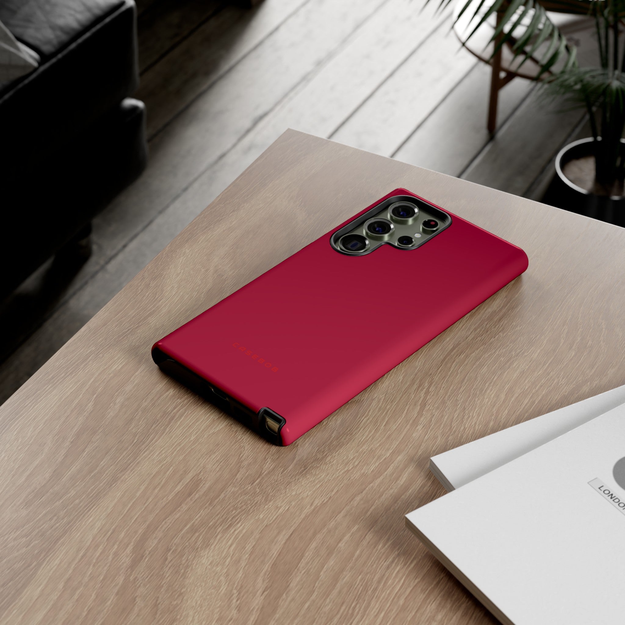 Bright Red Maroon - Protective Phone Case