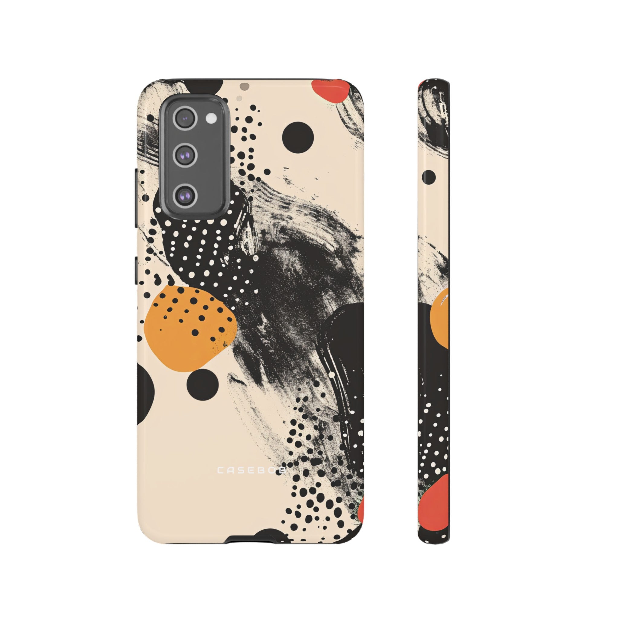 Black Dot Elegance - Protective Phone Case