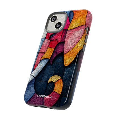 Elephant Mosaic iPhone 14 Case - Tough