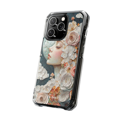 Moon Embraces Flowers iPhone Case - Impact