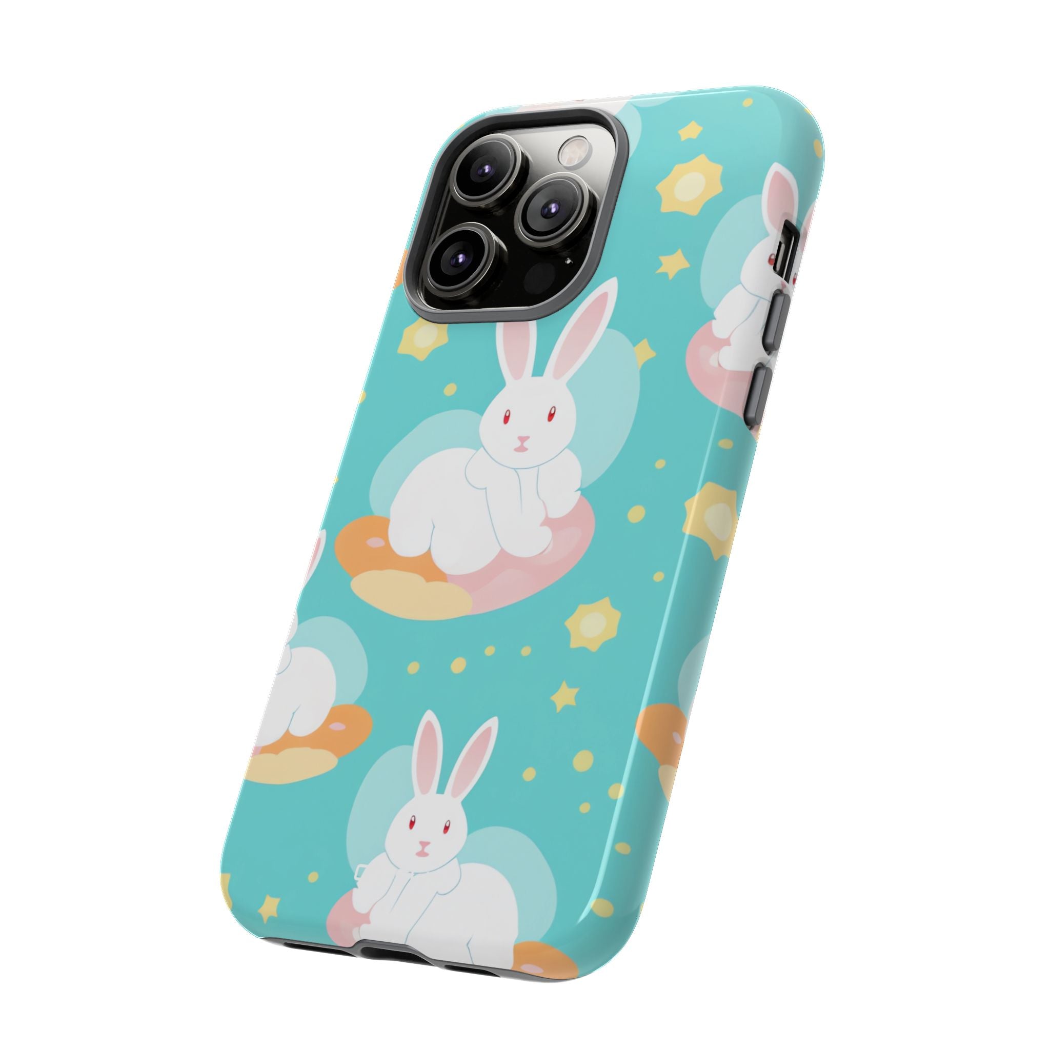 Bunnies Float Dreamily - iPhone Case