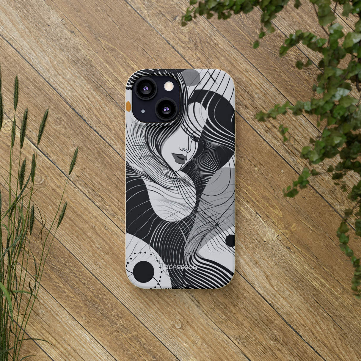 Fluid Noir Rhythm | Biodegradable Phone Case