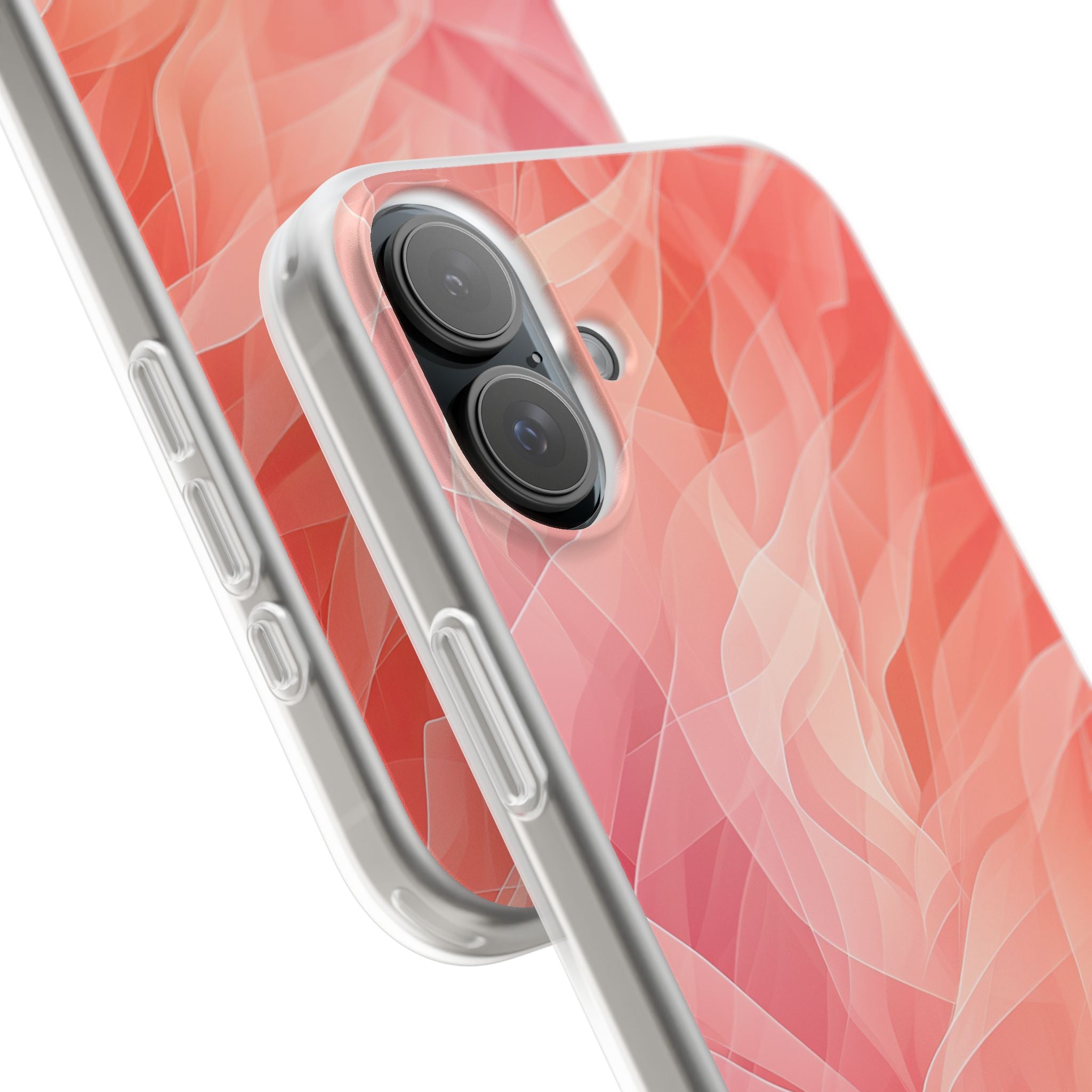 Peach Wave Drift iPhone 16 Plus Case - Soft